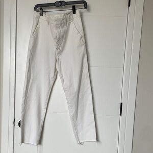 MOTHER White Straight Leg Pants